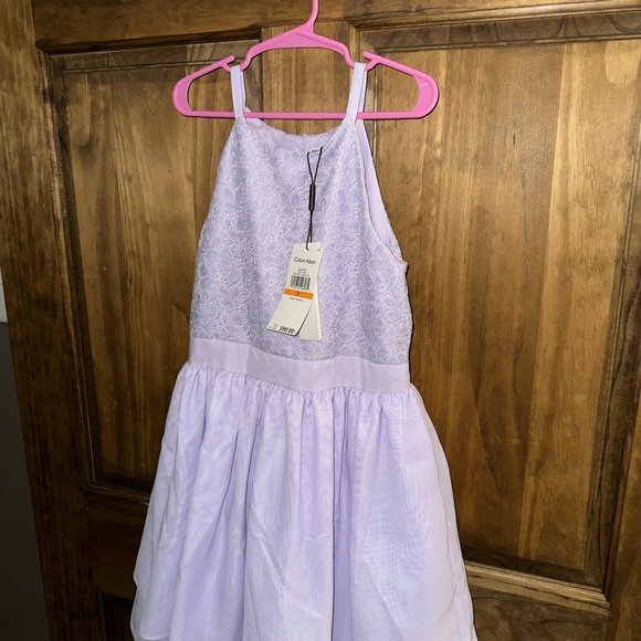 Calvin Klein Purple Lace Dress